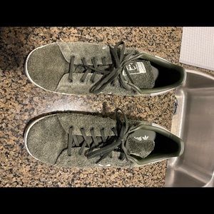 Suede Stan Smith Adidas sneakers, green, 11.5